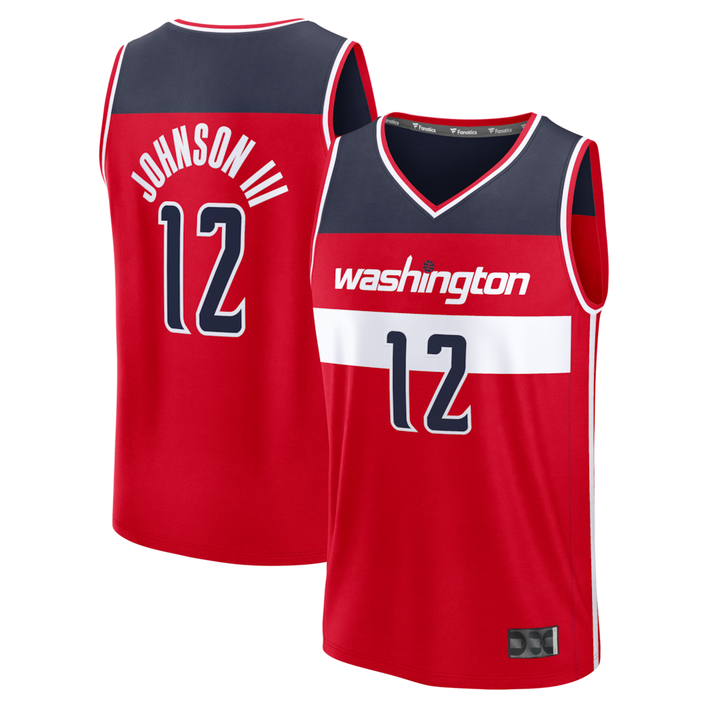 CAdoa W.Wizards #12 Tre Johnson III Red Fast Break Replica Jerseys - Icon Edition