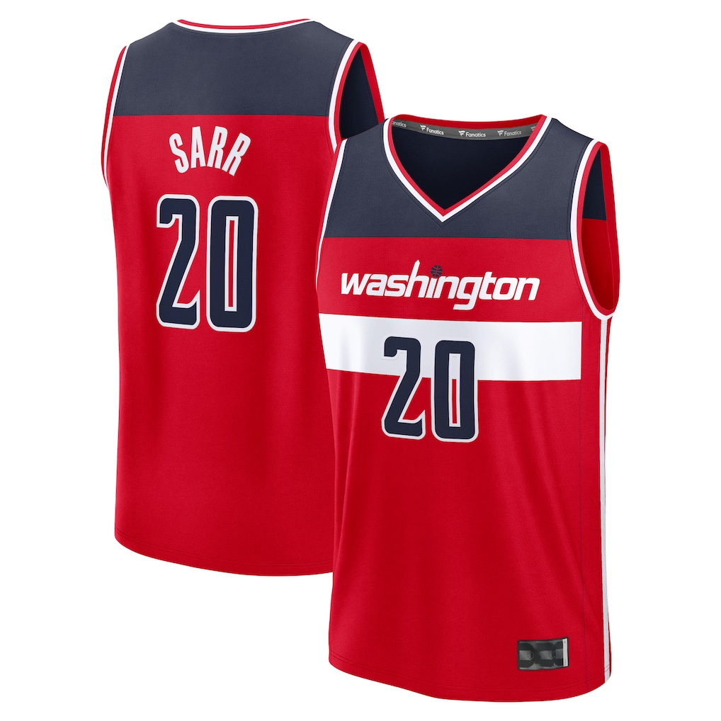 CAdoa W.Wizards #20 Alex Sarr Red Fast Break Replica Jerseys - Icon Edition