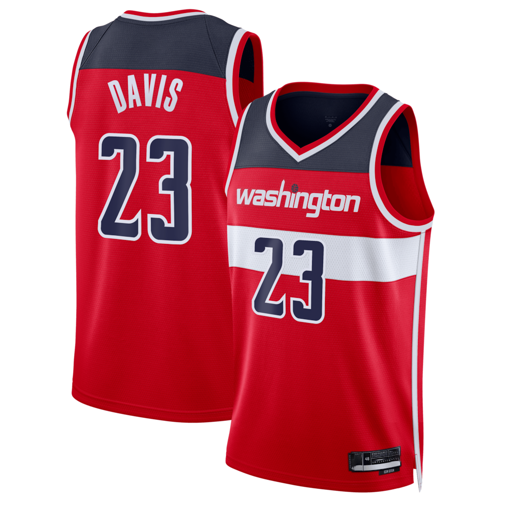 CAdoa W.Wizards #23 Anthony Davis Red Swingman Jerseys - Icon Edition