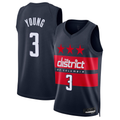 CAdoa W.Wizards #3 Trae Young Navy Swingman Jerseys - Statement Edition
