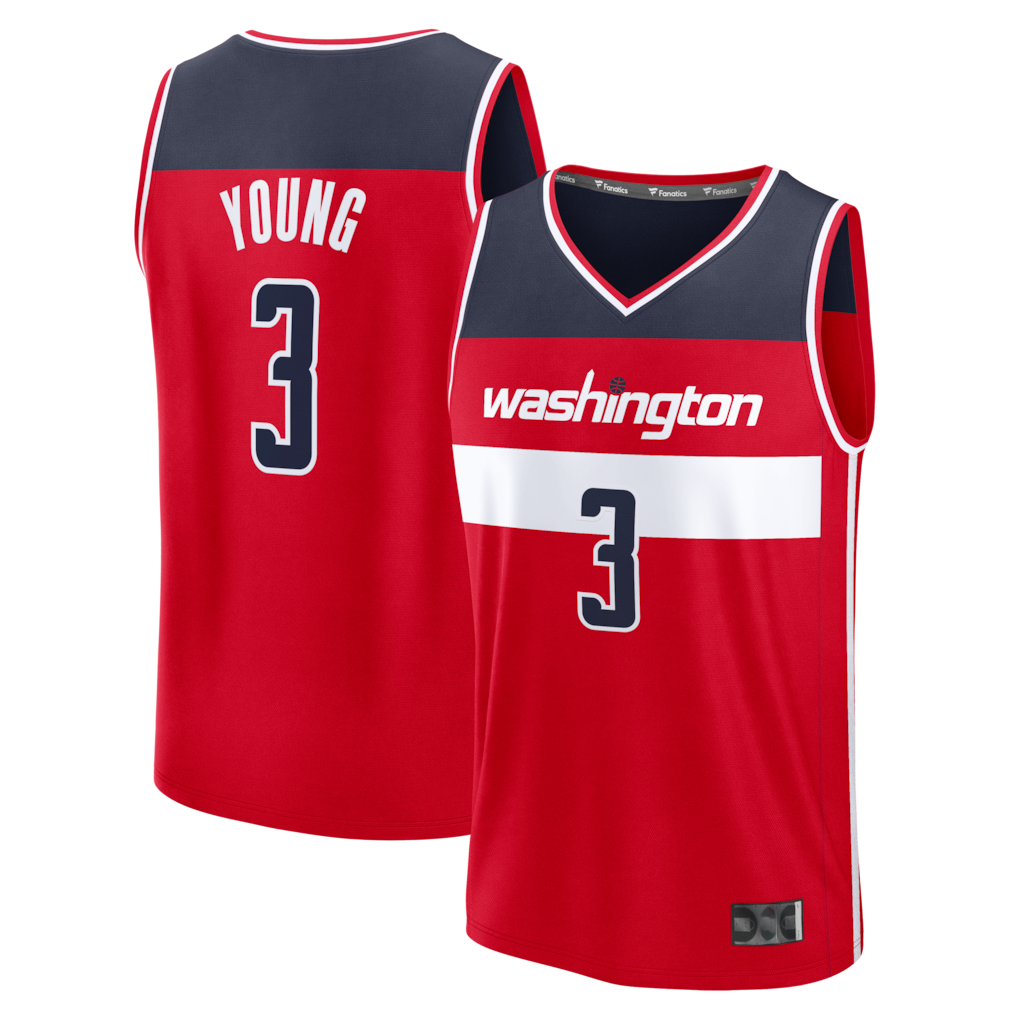 CAdoa W.Wizards #3 Trae Young Red Fast Break Jerseys - Icon Edition