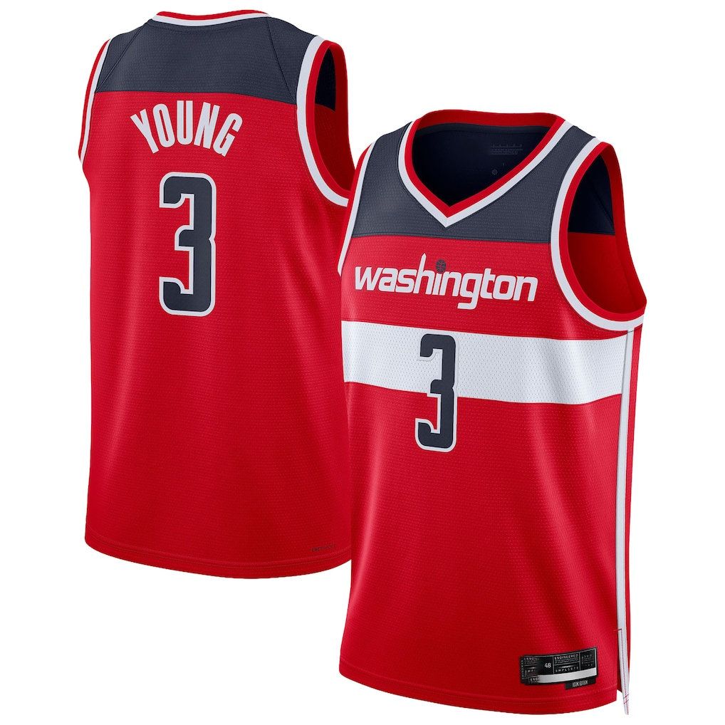 CAdoa W.Wizards #3 Trae Young Red Swingman Jerseys - Icon Edition