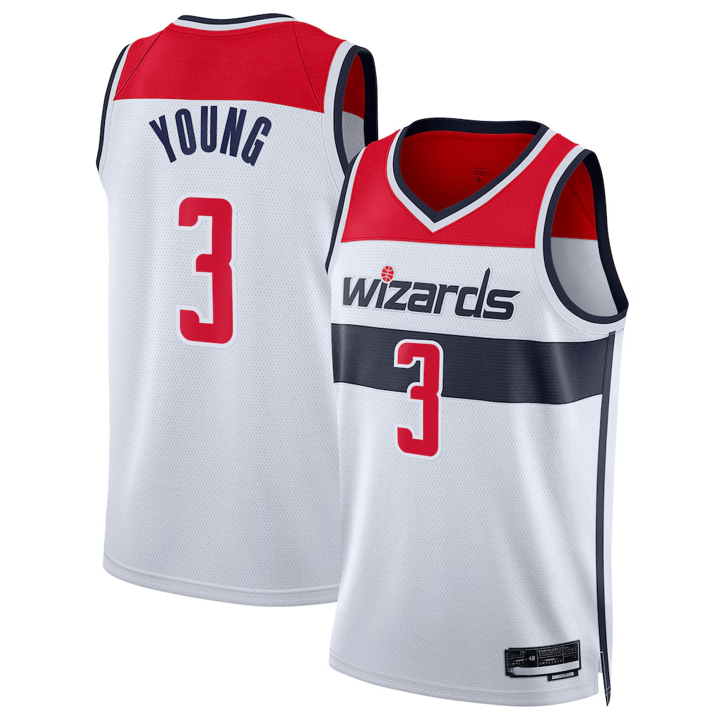CAdoa W.Wizards #3 Trae Young White Swingman Jerseys - Association Edition