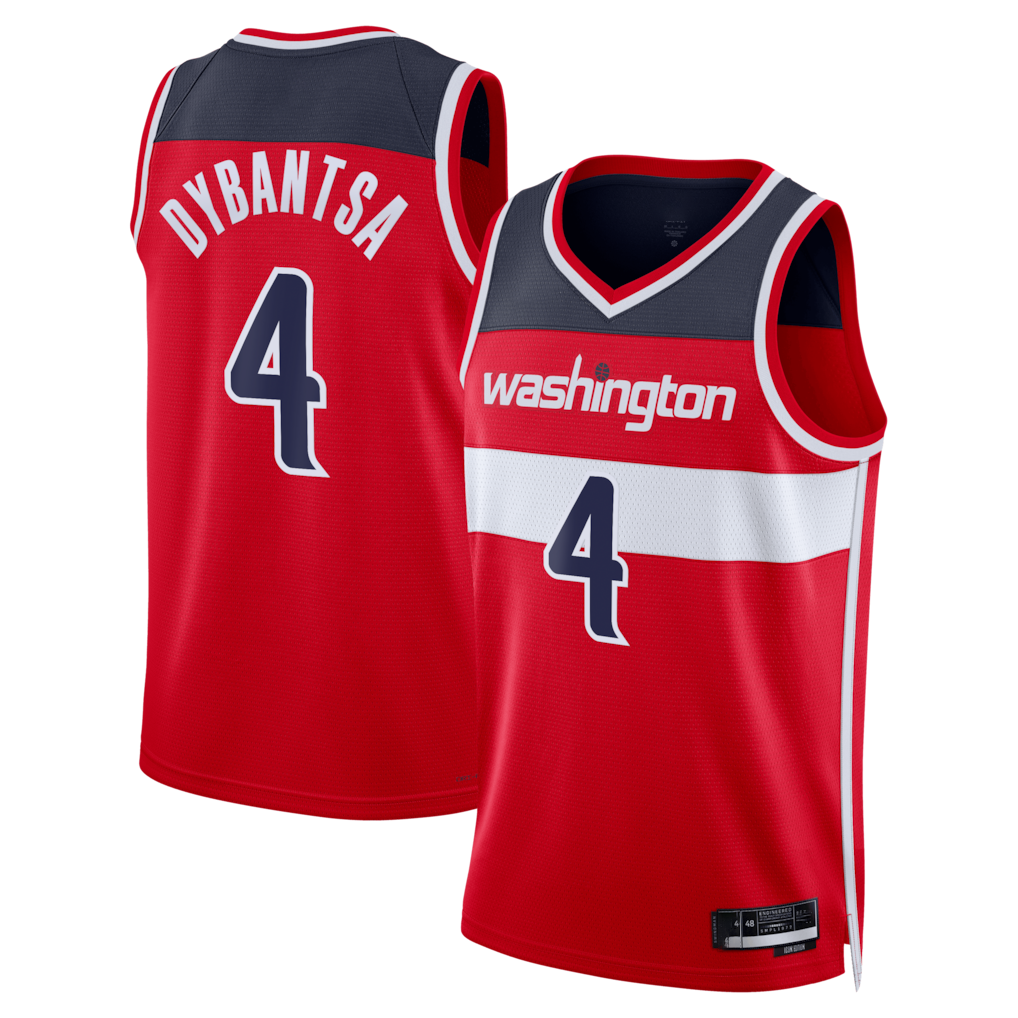 CAdoa W.Wizards #4 AJ Dybantsa Red 2026 Draft Swingman Jerseys - Icon Edition