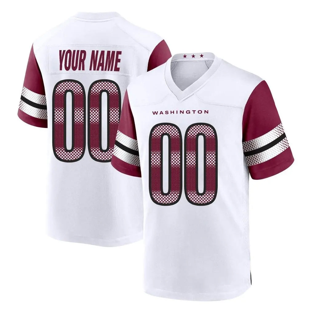 Custom W.Commanders White Game Home Any Name & Numbers CAdoa Stitched Jerseys