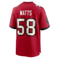 CAdoa TB.Buccaneers #58 Markees Watts Red Game Jersey