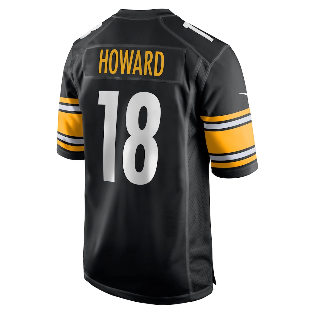CAdoa P.Steelers #18 Will Howard Black Team Game Jersey
