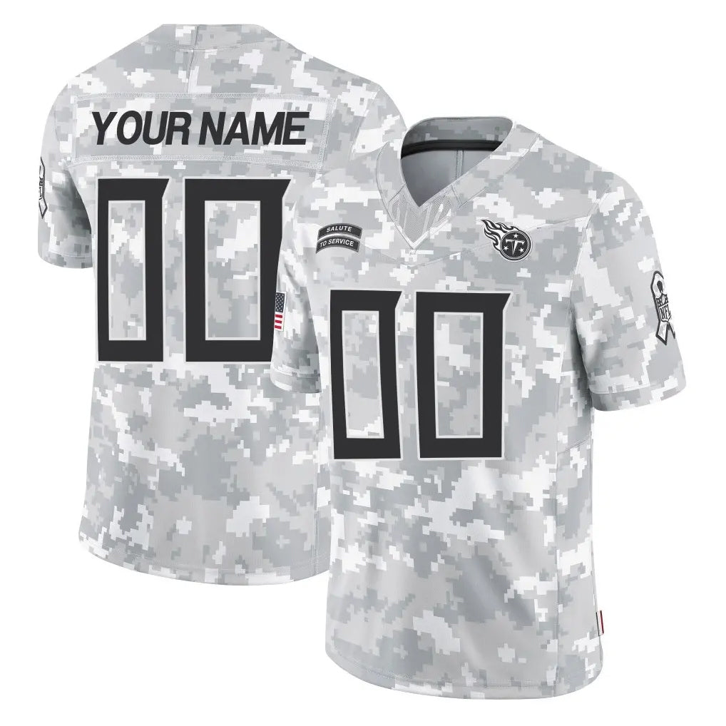 Custom T.Titans Arctic Camo Limited Salute to Service Home Game Any Name & Numbers CAdoa Stitched Jerseys