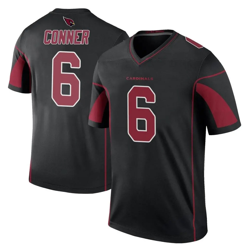 A.Cardinals #6 James Conner Player Black Color Rush Vapor Limited Untouchable beagls Stitched Jerseys