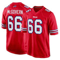 B.Bills #66 Connor McGovern Player Red Home Game CAdoa Stitched Jerseys