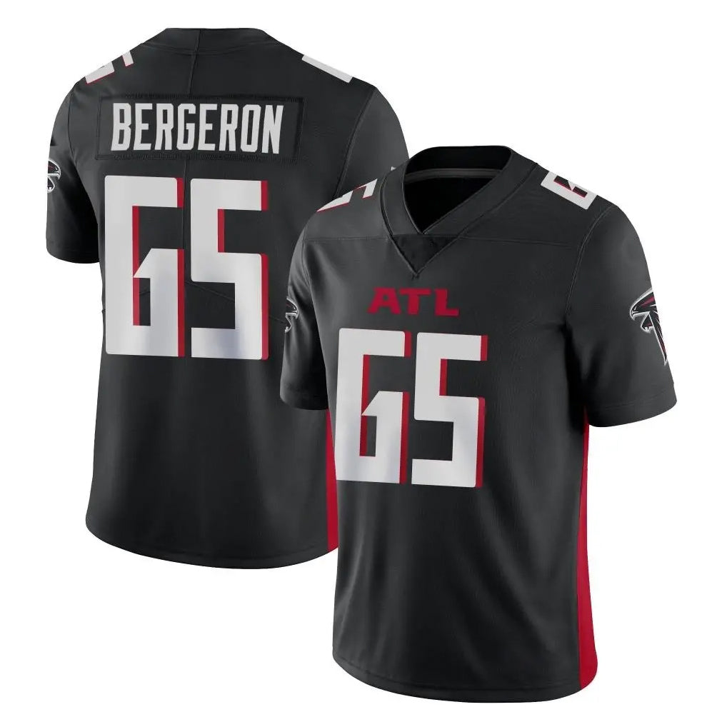 A.Falcons #65 Matthew Bergeron Player Black Vapor Untouchable Limited Home Game CAdoa Stitched Jerseys