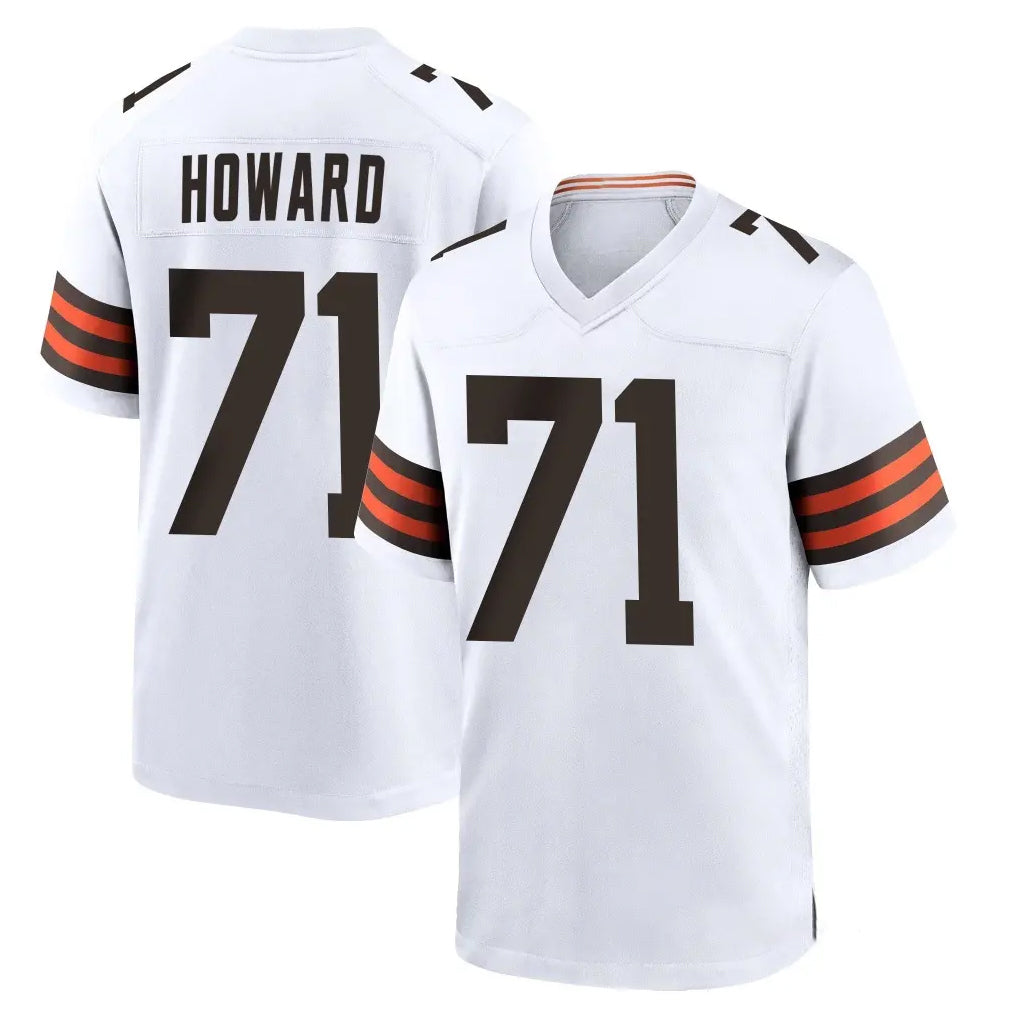 C.Browns #71 Tytus Howard Player White Home Game CAdoa Stitched Jerseys