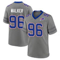 B.Bills #96 Deone Walker Player Gray Nickel City Home Game CAdoa Stitched Jerseys