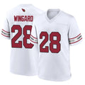 A.Cardinals #28 Andrew Wingard Player White Home Game CAdoa Stitched Jerseys
