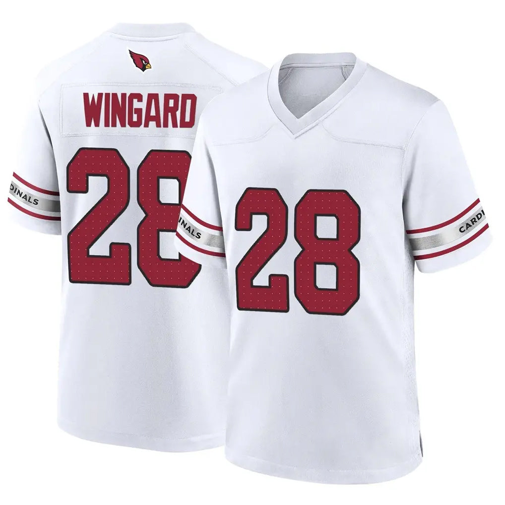 A.Cardinals #28 Andrew Wingard Player White Home Game CAdoa Stitched Jerseys