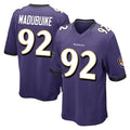 B.Ravens #92 Nnamdi Madubuike Player Purple Color Rush Home Game CAdoa Stitched Jerseys