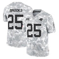 C.Panthers #25 Jonathon Brooks Player Arctic Camo Salute to Service Limited Game CAdoa Stitched Jerseys