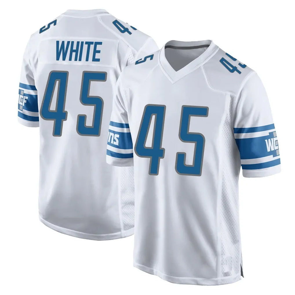 D.Lions #45 Devin White Player White Home Game CAdoa Stitched Jerseys