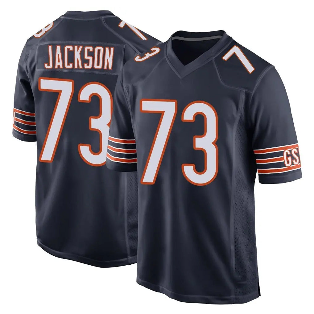 C.Bears #73 Jonah Jackson Player Navy Home Game CAdoa Stitched Jerseys