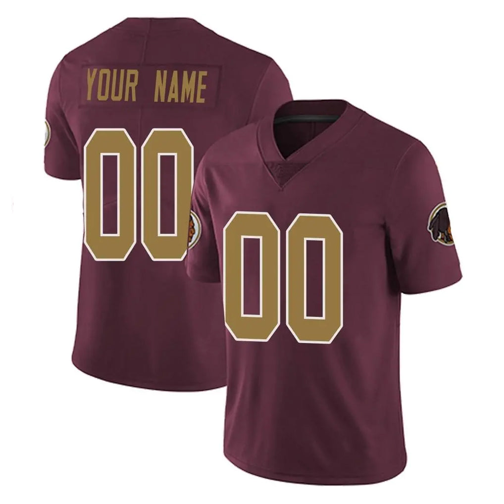 Custom W.Commanders Burgundy Alternate Vapor Untouchable Home Game Any Name & Numbers CAdoa Stitched Jerseys