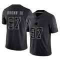 C.Panthers #97 Bobby Brown III Player Black Limited Reflective Game CAdoa Stitched Jerseys
