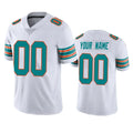 Custom M.Dolphins White Limited Vapor Untouchable Home Game Any Name & Numbers CAdoa Stitched Jerseys