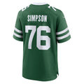 CAdoa NY.Jets #76 John Simpson Legacy Green Game Jersey