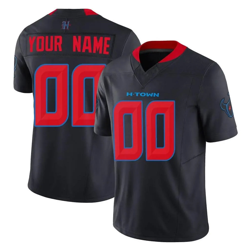 Custom H.Texans Navy Limited 2nd Alternate Vapor F.U.S.E. Home Game Any Name & Numbers CAdoa Stitched Jerseys