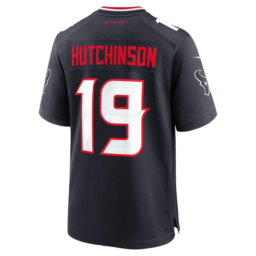 CAdoa H.Texans #19 Xavier Hutchinson Navy Team Game Jersey