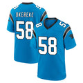 C.Panthers #58 Bobby Okereke Player Blue Home Game CAdoa Stitched Jerseys