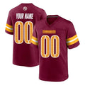 Custom W.Commanders Burgundy Home Game Any Name & Numbers CAdoa Stitched Jerseys