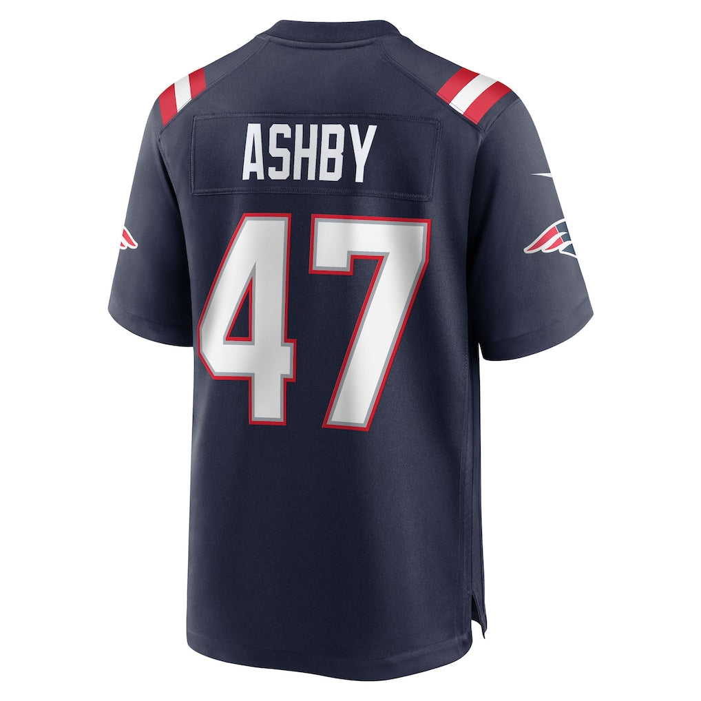 CAdoa NE.Patriots #47 Julian Ashby Navy Team Game Jersey