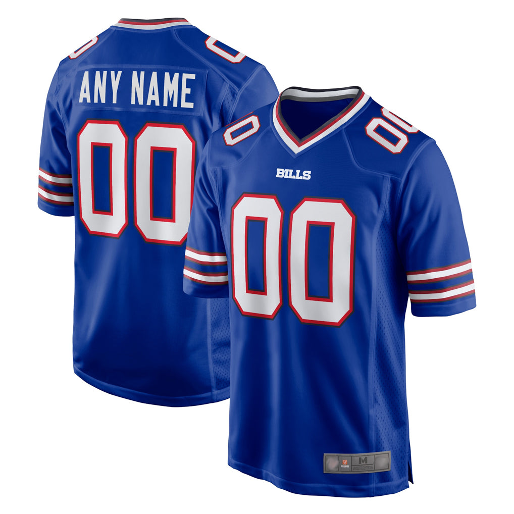 Custom B.Bills Royal Home Game Any Name & Numbers CAdoa Stitched Jerseys