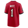 CAdoa TB.Buccaneers #1 Rachaad White Red 50th Anniversary Team Game Jersey