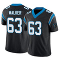 C.Panthers #63 Rasheed Walker Player Black Vapor F.U.S.E. Limited Home Game CAdoa Stitched Jerseys