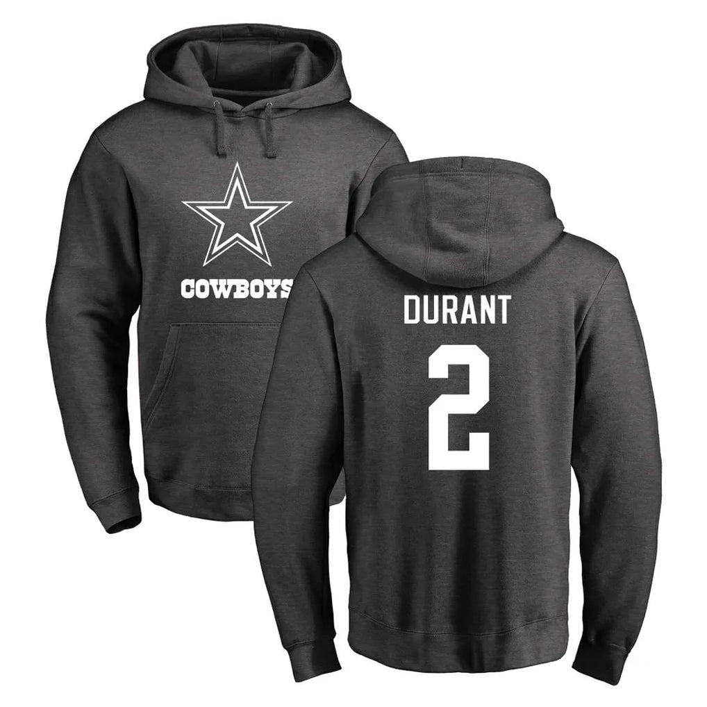 D.Cowboys #2 Cobie Durant Player Ash One Color Pullover Hoodie Limited CAdoa Stitched Jerseys