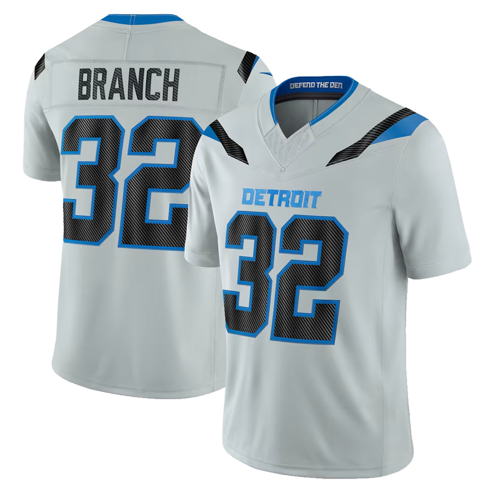 D.Lions #32 Brian Branch Player Silver Limited 2026 Rivalries Collection Home Game CAdoa Stitched Jerseys