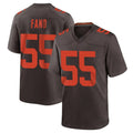 C.Browns #55 Spencer Fano Player Brown Alternate Home Game CAdoa Stitched Jerseys