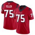 H.Texans #75 Wyatt Teller Player Red Limited Vapor F.U.S.E. Home Game CAdoa Stitched Jerseys