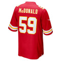 CAdoa KC.Chiefs #59 Cooper McDonald Red Team Game Jersey