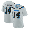 D.Lions #14 Amon-Ra St. Brown Player Silver 2026 Rivalries Collection Home Game CAdoa Stitched Jerseys