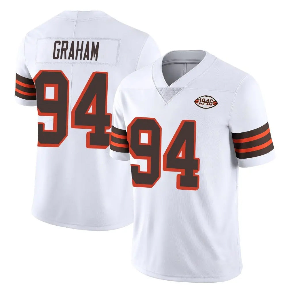 C.Browns #94 Mason Graham Player White Limited  Vapor 1946 Collection Alternate Game CAdoa Stitched Jerseys