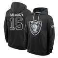 LV.Raiders #15 Fernando Mendoza Player 2026 Black Logo Pullover Hoodies Limited Game Stitched Jerseys