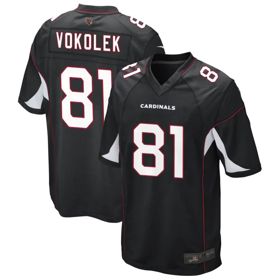 A.Cardinals #81 Travis Vokolek Player Black Game beagls Stitched Jerseys