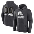 Custom C.Browns Charcoal Primetime Logo Hoodie Any Name & Numbers CAdoa Stitched Jerseys