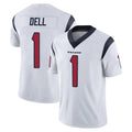 H.Texans #1 Tank Dell Player White Limited Vapor Untouchable Home Game CAdoa Stitched Jerseys