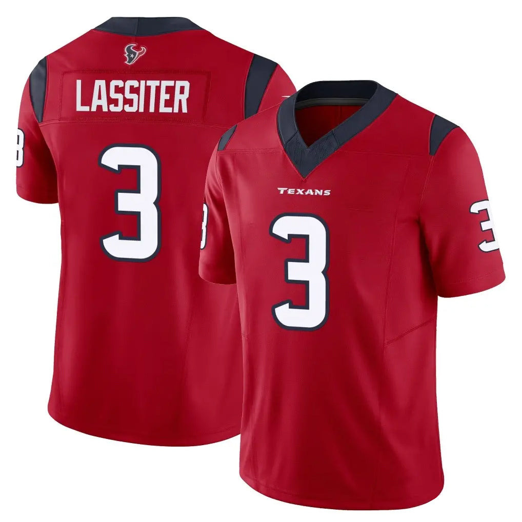 H.Texans #3 Kamari Lassiter Player Red Limited Vapor F.U.S.E. Home Game CAdoa Stitched Jerseys