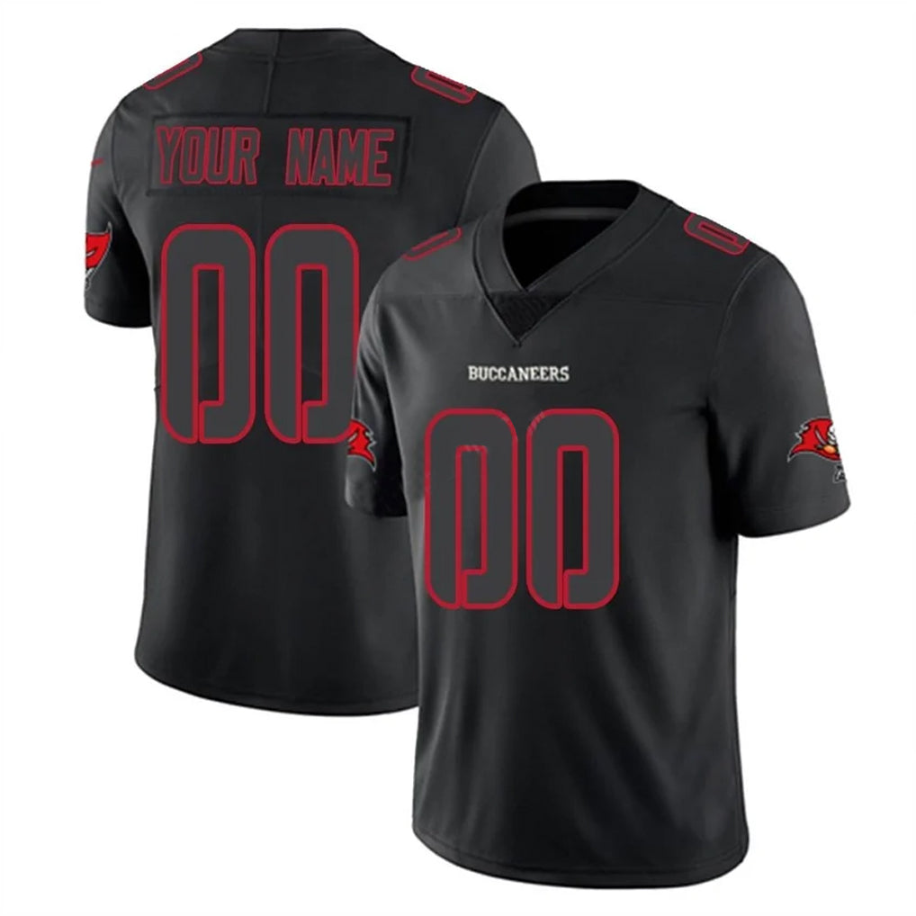 Custom TB.Buccaneers Black Impact Limited Home Game Any Name & Numbers CAdoa Stitched Jerseys