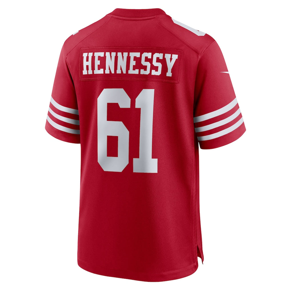 CAdoa SF.49ers #61 Matt Hennessy Scarlet Team Game Jersey