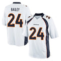 D.Broncos #24 Champ Bailey Player White Game CAdoa Stitched Jerseys